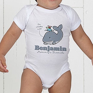 Lovable Whale Personalized Baby Bodysuit