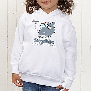 Lovable Whale Personalized Toddler Hooded Sweatshirt