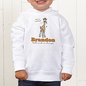 Lovable Giraffe Personalized Toddler Hooded Sweatshirt