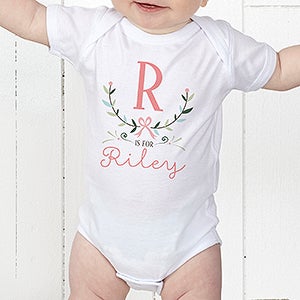 Girly Chic Personalized Baby Bodysuit