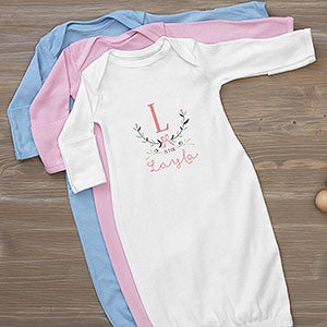 Personalized Baby Gown - Girly Chic