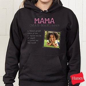 Definition Of Her Personalized Black Hooded Sweatshirt