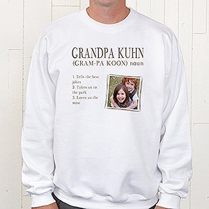 Definition Of Him Personalized White Sweatshirt