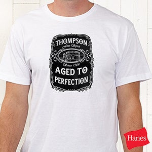 Whiskey Label Personalized Hanes® T-Shirt