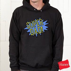 Super Hero Personalized Black Hooded Sweatshirt