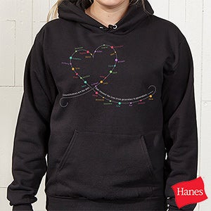 Grandchildren Connect The Dots Black Hooded Sweatshirt