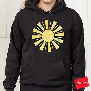 You Are My Sunshine Black Hooded Sweatshirt