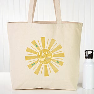 You Are My Sunshine Personalized Canvas Tote