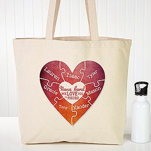 We Love You To Pieces Personalized Tote Bag