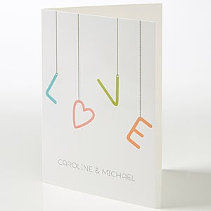 Strings Of Love Personalized Greeting Card