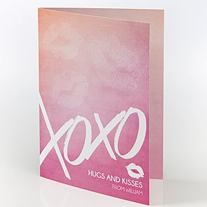 Kisses For You Personalized Greeting Card