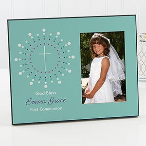 God Bless First Communion Personalized Picture Frame