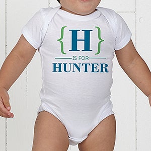 Name Bracket Personalized Baby Bodysuit