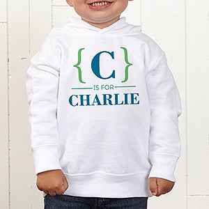 Name Bracket Personalized Toddler Hooded Sweatshirt