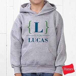 Name Bracket Personalized Youth Hooded Sweatshirt