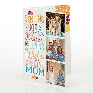 Personalized Mother's Day Greeting Card - Hugs & Kisses