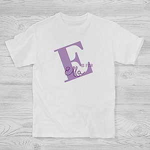 Personalized Alphabet Fun Kids Apparel - Youth T-Shirt - Youth Small - Light Gray