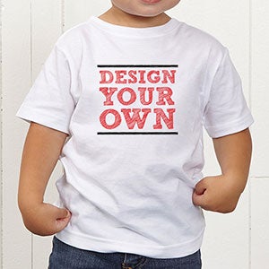 Design Your Own Personalized Toddler T-Shirt- White