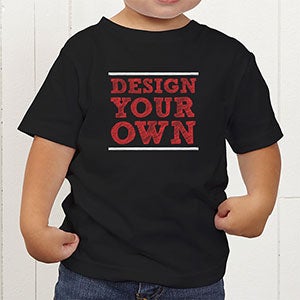 Design Your Own Personalized Toddler T-Shirt- Black