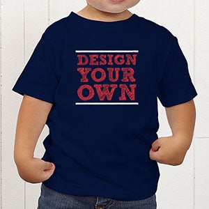 Design Your Own Personalized Toddler T-Shirt- Navy Blue