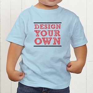 Design Your Own Personalized Toddler T-Shirt- Light Blue