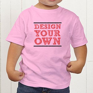 Design Your Own Personalized Toddler T-Shirt- Light Pink