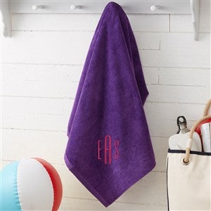 Colorful Embroidered 35x60 Beach Towel - Purple