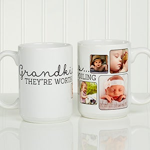 They're Worth Spoiling Personalized Photo Coffee Mug 15oz.- White