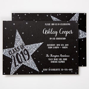 Personalized Graduation Invitations - Shining Star - Set of 5