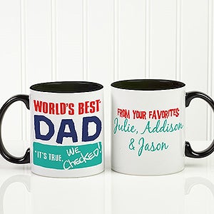 Thanks Dad, I Turned Out Awesome Personalized Coffee Mug 11oz.- Black