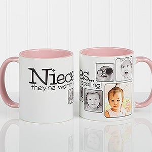 They're Worth Spoiling Personalized Coffee Mug 11oz.- Pink