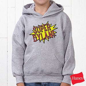 Super Hero Personalized Youth Hooded Sweatshirt