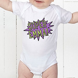 Super Hero Personalized Baby Bodysuit