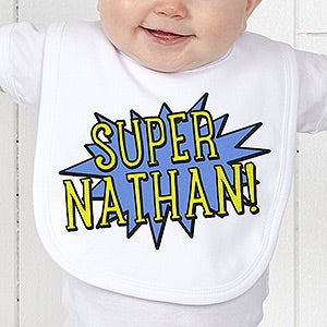 Super Hero Personalized Bib