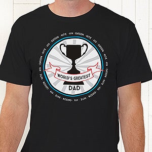 Dad's Fan Favorite Personalized Apparel - Adult T-Shirt - Adult Large - Black