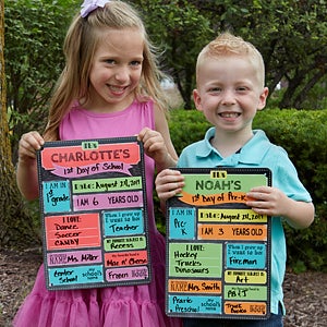 Personalized First Day Of School Dry Erase Sign