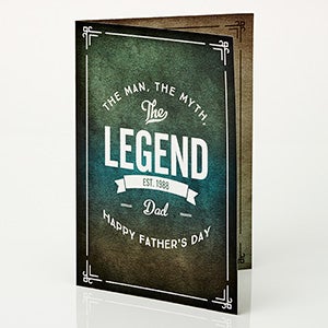 The Man, The Myth Personalized Greeting Card