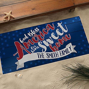 Land Of The Free Personalized Oversized Doormat- 24x48