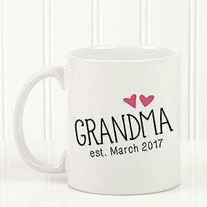 Grandparent Established Personalized Coffee Mug 11 oz.- White