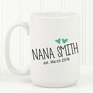 Personalized Coffee Mug for Grandparents - 15oz White