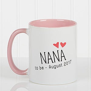 Grandparent Established Personalized Coffee Mug 11oz.- Pink