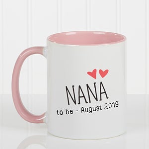 Personalized Coffee Mug for Grandparents - 11oz Pink