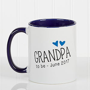 Grandparent Established Personalized Coffee Mug 11oz.- Blue