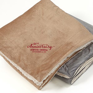 Everlasting Love Embroidered Sherpa Blanket - 50x60