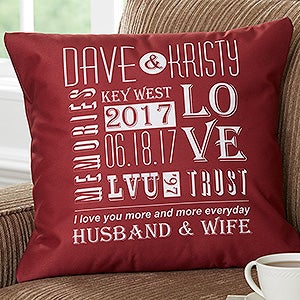 Our Life Together Personalized 18 Throw Pillow