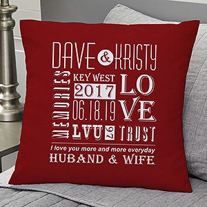 Romantic Personalized 18 Throw Pillow - Our Life Together