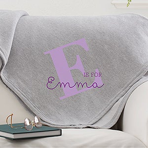 Alphabet Fun Personalized Sweatshirt Blanket