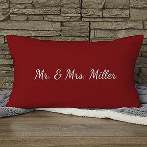 Personalized Wedding Lumbar Throw Pillow