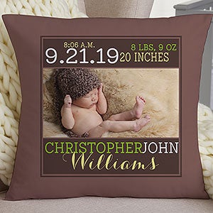 Personalized Darling Baby Boy Photo Pillow - 18