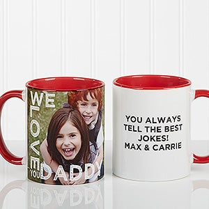 Loving Them Personalized Photo Coffee Mug 11oz.- Red